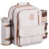 VEVOR Beach Picnic Backpack Bag for 4 Person with Cooler Compartment Blanket