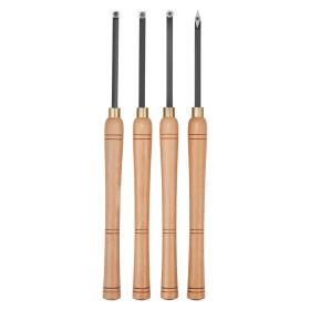 4PCS Wood Lathe Chisel Set HSS Woodturning Tools Storage Box for Lathe Finisher