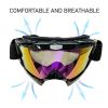 Motorcycle Goggles Fit Over Glasses Anti-Fog Ski Shatterproof Clear Lenses UV400 Adjustable Strap Motorcycle Goggles Fit Over Glasses Anti-Fog Ski Shatterproof Clear Lenses UV400 Adjustable Strap