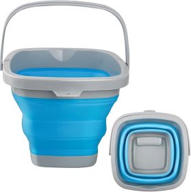 Collapsible Mop Bucket and Ice Bucket-5L(1.3 Gallon) Household Cleaning Silicone Dust Mops Bucket