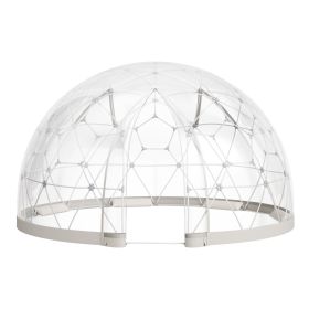 VEVOR Garden Dome Igloo, 12 x 7.2 ft Outdoor Clear Bubble Tent for 4-7 Person, Weatherproof Geodesic Dome Greenhouse with Window