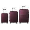 PURPLE 3-Piece Premium ABS Luggage Set-20", 24", and 28" Suitcases with Multi-Position Handle, Silent Spinner Wheels, and TSA-Approved Lock-Durable