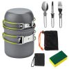 8Pcs Camping Cooking Ware Set Camping Stove Cookware Set Aluminum Pot Foldable Knife Fork Spoon Set for Hiking Picnic Outdoor 8Pcs Camping Cooking Ware Set Camping Stove Cookware Set Aluminum Pot Foldable Knife Fork Spoon Set for Hiking Picnic Outdoor