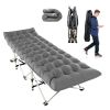 Folding Camping Cot Portable Sleeping Camping Bed Collapsible Travel Camp Cots Guest Bed Cot with 2-Sided Soft Pad 440LBS Max Load Folding Camping Cot Portable Sleeping Camping Bed Collapsible Travel Camp Cots Guest Bed Cot with 2-Sided Soft Pad 440LBS Max Load