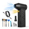 Compressed Air Duster with LED Light Up to 150000RPM Speed for PC Keyboard Cleaning High Speed Rechargeable Cordless Air Blower with 4 Speeds for Home Compressed Air Duster with LED Light Up to 150000RPM Speed for PC Keyboard Cleaning High Speed Rechargeable Cordless Air Blower with 4 Speeds for Home