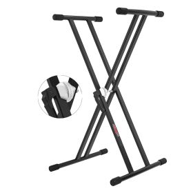 5 CORE Piano Keyboard Stand Double X Style Heavy Duty Adjustable Digital Electric Piano Riser Durable & Sturdy Music Synthesizer Holder Stands For Upt