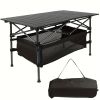 Lightweight Aluminum Folding Camping Table , Portable Roll-Up Design for Outdoor, Camping, Beach, BBQ, Patio, and Picnic Lightweight Aluminum Folding Camping Table , Portable Roll-Up Design for Outdoor, Camping, Beach, BBQ, Patio, and Picnic