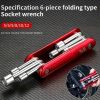 "Mini Survival Wrench – Outdoor/Gear Repair Tool with Interchangeable Sockets"