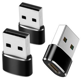 3 Packs USB C Type-C Female to USB Type A Male Port Converter Adapter Connector