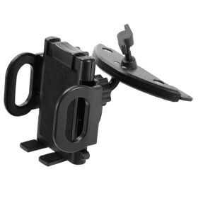 Universal Car Phone Holder CD Slot Phone Mount 360° Rotatable Smartphone GPS Bracket Extendable Cellphone Cradle w/ EVA Non-slip Pads for Hands-free D