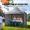 VEVOR 10x10 FT Pop up Canopy with Removable Sidewalls, Instant Canopies Portable Gazebo & Wheeled Bag, UV Resistant Waterproof