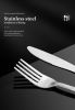 Product Name : Deluxe Premium Cutlery Flatware Set for the Home - Stainless steel cutlery service with 1 dinner fork, 1 dinner knife
