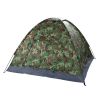 Camouflage Camping Tent for 3 to 4 Person Portable Outdoor Shelter with Silver Coated Fabric and Fiberglass Poles Lightweight Waterproof Foldable Tent