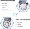 10 Pack of Flashlights 9 LED Mini Aluminum Flashlight Bulk with Lanyard 30 AAA Batteries Included Assorted Colors Handheld Flashlights for Hurricane S
