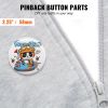VEVOR 2.25" 58mm Button Badge Parts Supplies for Button Maker Machine 500 Sets. Badge machine not included