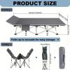 75 Inch Heavy Duty Folding Camping Cot with Flip Mattress Portable Guest Bed with Carry Bag 600 lbs Capacity for Adults and Teens Ideal for Travel Gar 75 Inch Heavy Duty Folding Camping Cot with Flip Mattress Portable Guest Bed with Carry Bag 600 lbs Capacity for Adults and Teens Ideal for Travel Gar