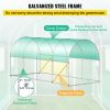 VEVOR 15 x 6.5 x 7 ft Walk-in Tunnel Greenhouse, Portable Plant Hot House with Galvanized Steel Hoops, 1 Top Beam, Diagonal Poles