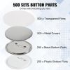 VEVOR 2.25" 58mm Button Badge Parts Supplies for Button Maker Machine 500 Sets. Badge machine not included