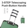 Fruit Green 3-Piece Premium ABS Luggage Set-20", 24", and 28" Suitcases with Multi-Position Handle, Silent Spinner Wheels