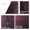 PURPLE 3-Piece Premium ABS Luggage Set-20", 24", and 28" Suitcases with Multi-Position Handle, Silent Spinner Wheels, and TSA-Approved Lock-Durable