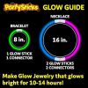 Glow Sticks Party Supplies 100pk - 8 Inch Glow in the Dark Light Up Sticks Party Favors, Glow Decorations