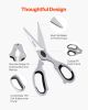 Kitchen Scissors Stainless Steel Kitchen Shears Protective Sheath Grey