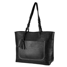 Women’s Soft Leather Handbags Tote Bags Large Shoulder Tassel Bags 7 Cells Zipper Satchel Wallets Bag Phone Book Cosmetic Case for Office Lady Student