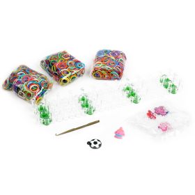 5400 Pieces Mixed Colored Rubber Bands contained Clips Loom Hook DIY For Rainbow Loom Kit