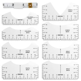 9Pcs T Shirt Ruler Tool Set Alignment DIY Centering Guide Vinyl Ruler Measurement For Silhouette Designs