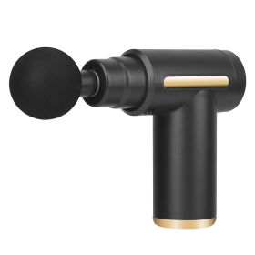 Percussion Massage Gun USB Type C Rechargeable Deep Tissue Vibration Massager Handheld Leg Body Cordless Massager w/ 4 Interchangeable Heads 6 Intensi