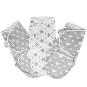 3 Packs Baby New Born Swaddle Wrap Blanket Sack Cotton Adjustable 0-3 Months Infant Sleep Sack