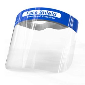 Safety Face Shield Anti-Fog Protection Face Covering Spitting Spray Oil Resistant Transparent Shield w/ Stretchy Elastic Band
