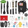 47Pcs Emergency Survival Kit Survival EDC Gear Equipment Tool First Aid Supplies Kit Tools with Pouch for Hiking Hunting Disaster Camping Adventure 47Pcs Emergency Survival Kit Survival EDC Gear Equipment Tool First Aid Supplies Kit Tools with Pouch for Hiking Hunting Disaster Camping Adventure