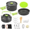 16Pcs Camping Cooking Ware Set Camping Stove Cookware Kit Aluminum Pot Pan Kettle Set with Bowls Knife Fork Spoon Carabiner Spatula Cutting Board for 16Pcs Camping Cooking Ware Set Camping Stove Cookware Kit Aluminum Pot Pan Kettle Set with Bowls Knife Fork Spoon Carabiner Spatula Cutting Board for